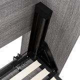 Bestar Nebula 65W Queen Murphy Bed in Bark Gray, Sleeping Arrangement for Multipurpose Room Bestar
