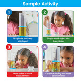 Hand2mind Starter Science Graduated Cylinder Set, Science Lab Equipment for Kids, Measuring Toys, Educational Science Kits, Chemistry Set, Science Supplies for Classroom (Set of 5) hand2mind