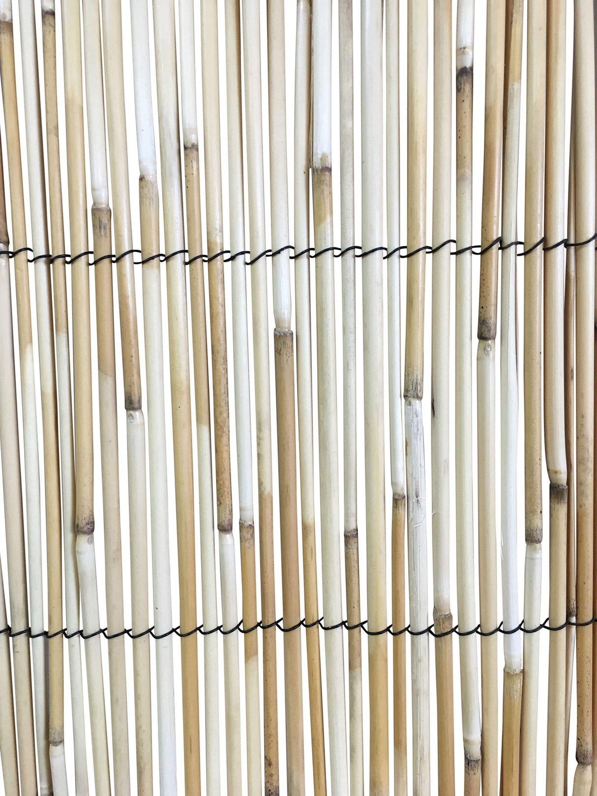 Master Garden Products RF-6 Natural Woven with Black Nylon Coated Wire, 6'H x 14'L Reed Fence, Yellow Master Garden Products
