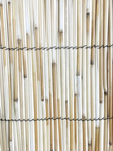 Master Garden Products RF-6 Natural Woven with Black Nylon Coated Wire, 6'H x 14'L Reed Fence, Yellow Master Garden Products