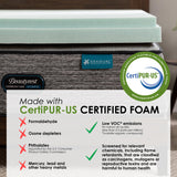 Beautyrest Black Diamond Cooling, Pressure-Relieving Memory Foam Mattress Topper, Twin, 3-Inch, Grey Beautyrest