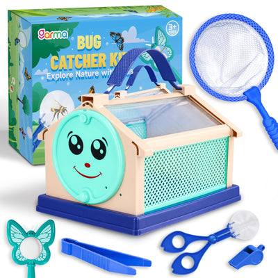 Garma Bug Catcher Kit for Kids, Outdoor Explorer Kit for Toddler with Insect Collection Box Bug Catching Tools and Magnifying Glass Spring Insect Catching Kit Summer Nature Toys Birthday Gifts