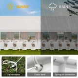 YITAHOME 20x40ft Heavy Duty Party Tent White Outdoor Wedding Event Shelters Heavy Duty Upgraded Galvanized Canopy with White Roof, Removable Sidewalls & 4 Storage Bags YITAHOME
