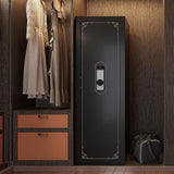 KAER Biometric Gun Safe for Rifle & Pistol, 10-14 Gun Capacity Large Rifle Safe with Fingerprint Lock, Adjustable Shelves, Silent Mode & Anti-Theft Alarm, Home Locking Cabinet for Firearms Storage KAER