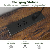 Gyfimoie 6 Drawer Dresser with Power Outlet, Chest of Drawers with LED Light, Modern Dresser with Open Storage Cubby, Double Wide Dresser Organizer for Bedroom, Living Room, Entryway, Hallway Gyfimoie