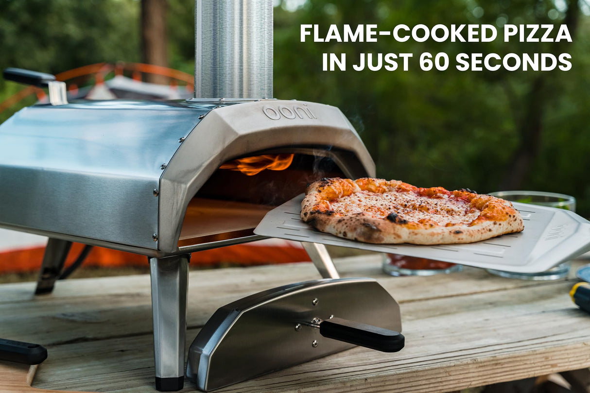 Ooni Karu 12 Multi-Fuel Outdoor Pizza Oven – Portable Wood and Gas Fired Pizza Oven with Pizza Stone, Outdoor Ooni Pizza Oven - Woodfired & Stonebaked Pizza Maker, Countertop Dual Fuel Pizza Oven ooni