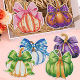 8 Pcs DIY Diamond Art Painting Fashion Pumpkins Coasters with Holder, Diamond Craft Supplies Coasters for Drinks.PUM14 YIMORE