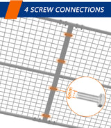 Soywey 3 x 4FT Overhead Garage Storage Rack,Adjustable Ceiling Storage Racks,Garage Shelving Heavy Duty Storage Organizer System,Load 400LBS Weight(White) Soywey