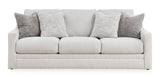 Signature Design by Ashley Maitelynn Contemporary Sofa with Accent Pillows, Reversible Cushions and Sloped Arms, Light Gray Signature Design by Ashley