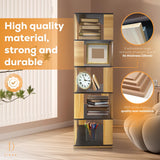DIBAG Rotating Bookshelf - 15.75"x15.75"x63.19", Made of MDF, 360º, Assembly Tools Included - Spinning Bookshelf Tower, Revolving Bookcase, Swivel Bookcase, Rotating Bookshelf Tower DIBAG