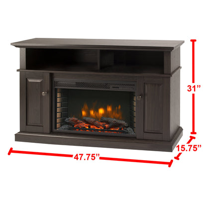 Muskoka 370-167-200-KIT Delaney 48" Media Fireplace - Rustic Brown