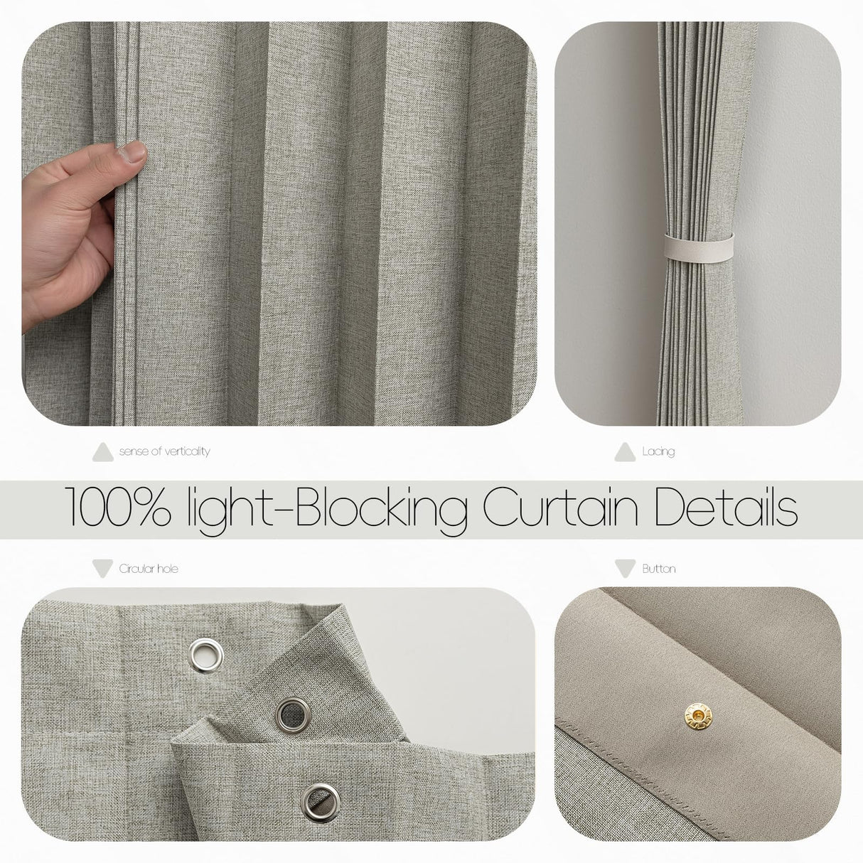 AJAZZ 100% Blackout Magnetic Door Curtain - Pleated Folding Accordion Closet Door Curtain - Invisible, Applicable for Bedroom & Living Room Doorway (Grey, 42" W x 78" L, 1 Panel) AJAZZ