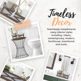 Autumn Alley Farmhouse Toilet Paper Basket for Back of Toilet - Farmhouse Toilet Paper Holder, Organizer and Toilet Paper Basket - Tank Topper Basket Holder, Farmhouse Rustic Home Decor, Brown Autumn Alley