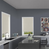 Lumino 100% Blackout Roller Shades for Windows - 23" W x 72" L - Sand, Over 2,000 Custom Sizes, Cordless, Dual Layer Fabric for Advanced Light Blockage, Thermal Insulated Privacy Blinds Lumino