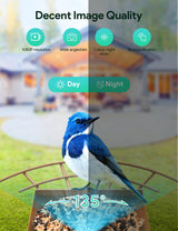 Osoeri Bird Feeder with Camera, Smart Bird Feeder Camera with 1080P HD AI Identify, Metal Bird Feeder Auto Capture Bird Videos & Motion Detection, Ideal Gift for Bird Lovers Osoeri