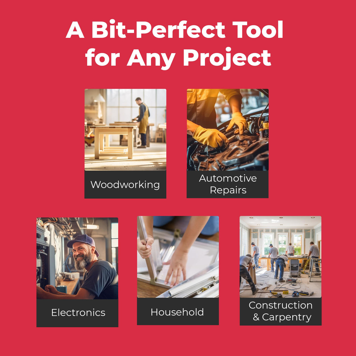 Ratcheting Screwdriver - 13-in-1 Multi Bit Screw Driver w/ ¼" Hex Shaft for Phillips, Star, Flat, Square Bit - Ratchet Screwdriver w/Retractable Cartridge - Multi Screwdriver Megapro