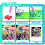 UiSdfuy Diamond Art Kits for Kids, Arts & Crafts Ages 8-12,Diamond Art for Boys Girls,Gem Art 4 Pack Diamond Painting 6"x 6" - Lion Owl Leopard Parrot UiSdfuy