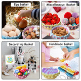 AOUXSEEM 8 Sets Cute Basket Weaving DIY Making Kits for Beginners, Colorful Raffia Ribbons Woven Storage Basket Bowls with Pom Poms Trim Tassel for Eggs AOUXSEEM