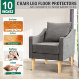 FoDau770 Rubber Wood Furniture Legs 10 Inches, Straight Tapered Wood Legs Mid Century Sofa Legs Set of 4, 5/16" UNC Furniture Feet Replacement Legs for Cabinet Sofa Couch Dresser Chair Ottoman Table FoDau770