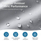 RoyalCraft Aluminum Outdoor Loveseat, All-Weather Metal Patio Furniture Sofa, Patio Sofa Chair for Porch Backyard Garden, Grey RoyalCraft