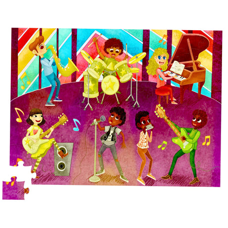 Upbounders Musical Crossroads Kids Puzzle | 72 Piece Jumbo Jigsaw Puzzles for Kids Boys Girls Ages 5-9 | Music Themed | Joyfully Diverse Multicultural Upbounders