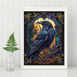GMETINC Crow Diamond Painting Kits for Adults, Raven DIY 5D Diamond Art Kits Full Drill Diamond Dots Paintings with Diamonds Gem Art and Crafts Home Decor 12x16inch GMETNIC