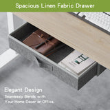 Radlove Dual Motors Height Adjustable 63 x 30'' Electric Standing Desk with Drawer Stand Up Table 4 Memory Keys, Computer Desk with Splice Board Home Office Desk, Oak Top + White Frame Radlove