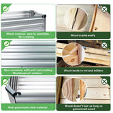 MGNO Galvanized Raised Garden Bed Outdoor with Legs,48×18×32in Metal Elevated Raised Planter Box for Backyard, Patio, Balcony, 300lb Capacity,Grey… MGNO