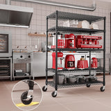 IZEUK Garage Shelving Wide Storage Shelves 5 Tier Metal Shelves 4000 LBS Heavy Duty Adjustable Utility Shelf Rack Black 23.6" D x 53.1" W x 73.6" H IZEUK