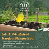All Things Cedar 4-ft X 2-ft Raised Garden Planter Bed, Western Red Cedar Build All Things Cedar