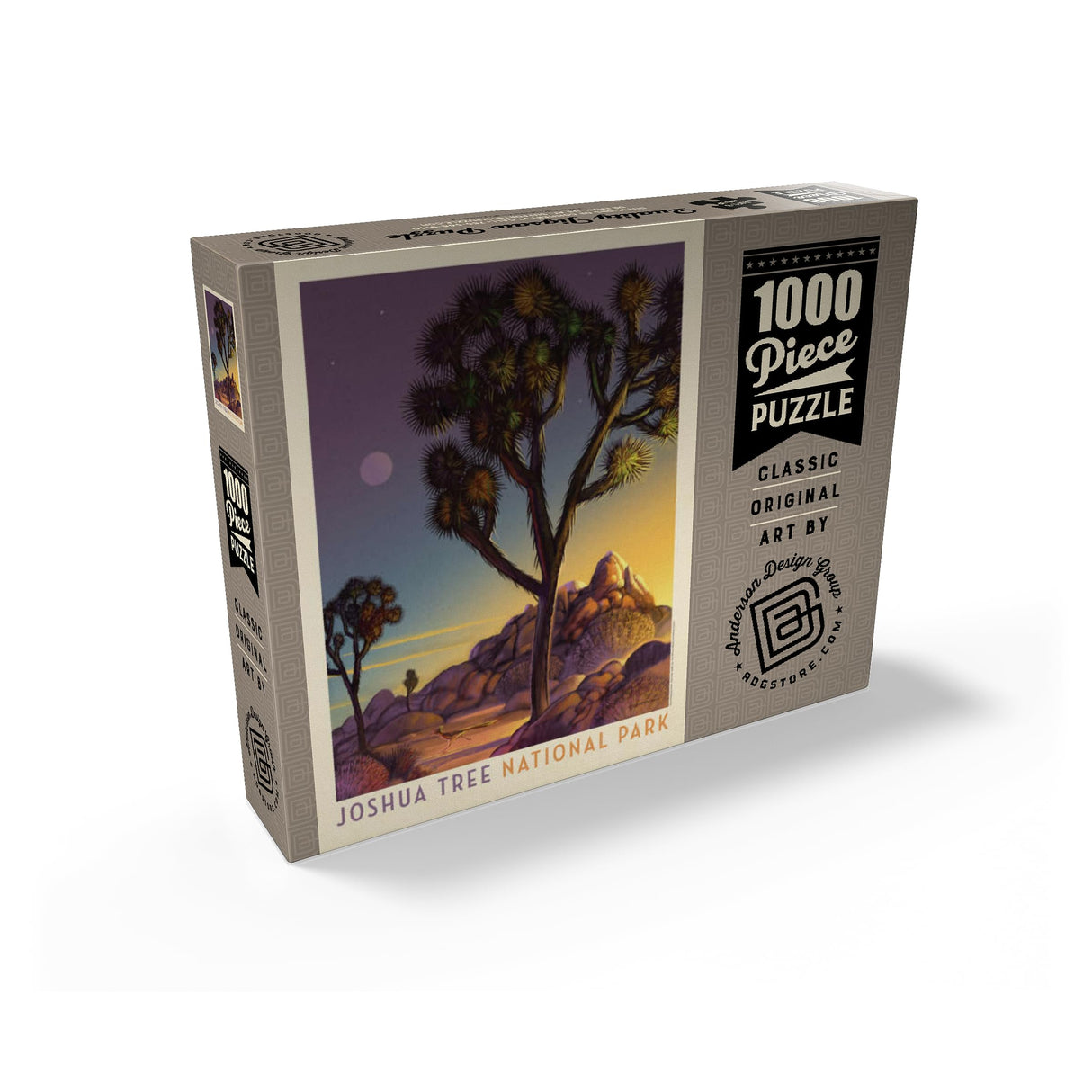 MyPuzzle Joshua Tree National Park: Into The Evening, Vintage Poster - Premium 1000 Piece Jigsaw Puzzle for Adults MyPuzzle.com