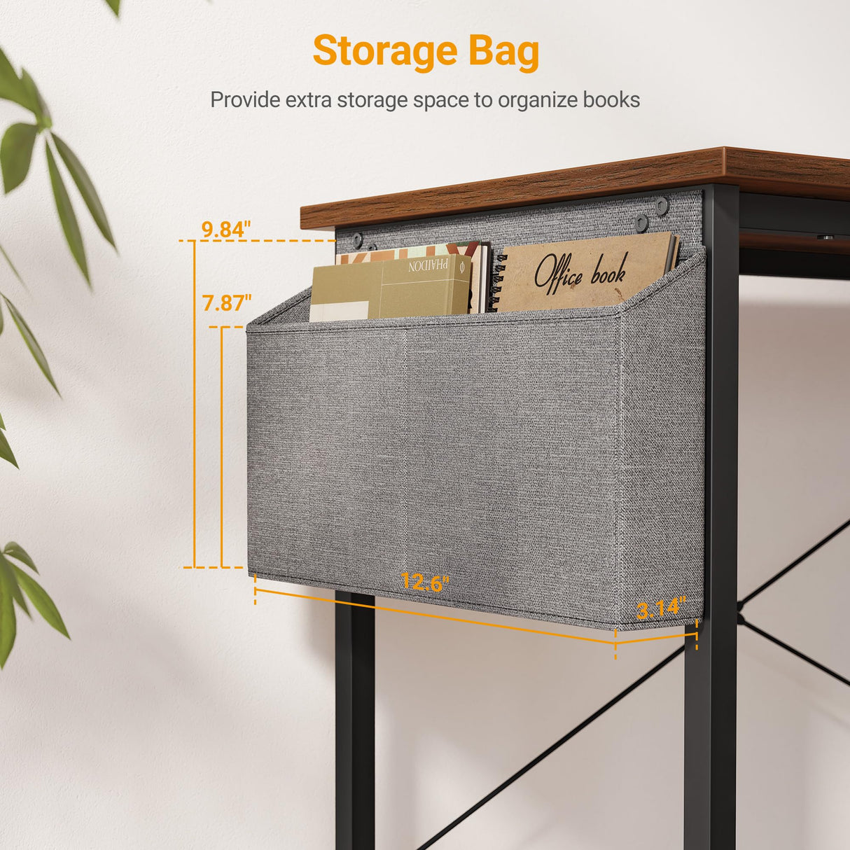 CubiCubi L Shaped Desk, 47 Inch Computer Desk with Reversible Storage Shelves Home Office Corner Desk Study Writing Table, Deep Brown CubiCubi