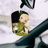 Temlum 40 Pcs Sublimation Blanks Products with Elastic Rope, Clear Bag, Sublimation Blanks for Air Freshener Car Home Hanging Decoration Sublimation Accessories Temlum