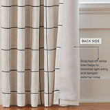 Elrene Home Fashions Brighton Windowpane Plaid Blackout Window Curtain, Living Room and Bedroom Drape with Rod Pocket Tabs, 52" x 95", 1 Panel, Black Elrene