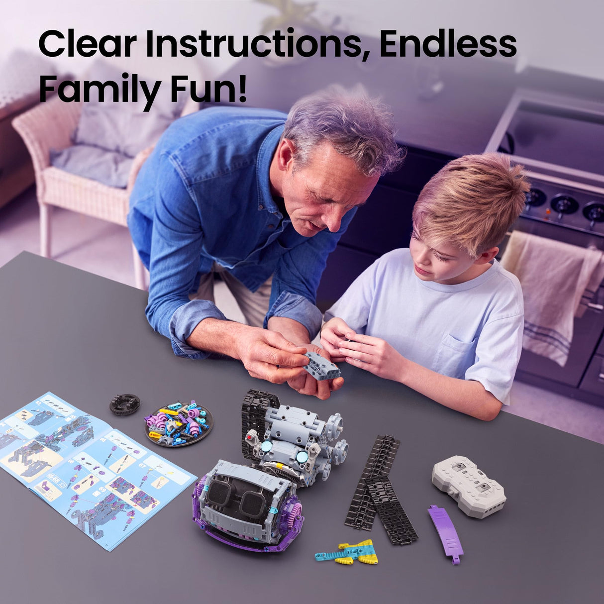 Sillbird Robot Building Kit with Remote Control STEM Gifts for Kids Boys Ages 8-12, Coding Robotic Technic Creative Toys for Birthday - Build 5in1 Model with 433 Pieces Sillbird