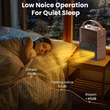 Riseon Electric Fireplace Heater for Indoor Use, 1500W/750W Space Heater Fireplace with 3D LED Flame, Double Safety Protection, Portable Fireplace Heater for Home Office Christmas Decoration,Walut Riseon