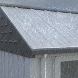 Outsunny 8' x 6' Outdoor Storage Shed, Metal Garden Shed with Window & Double Lockable Door, Outdoor Tool Shed Storage with Sloped Roof for Backyard, Patio, Garage, Lawn, White Outsunny