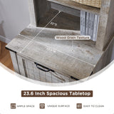 RedLemon Bookcase with 2 File Drawers, 72" Tall Farmhouse Bookshlef with Storage and Adjustable Shelves, 4 Tier Rustic Wood Bookshelf with Cabinet for Home Office, Living Room (Light Rustic Oak) RedLemon