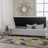 Christopher Knight Home Mission Fabric Storage Ottoman, Light Grey Christopher Knight Home