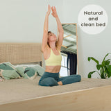 Yechen King Bed Frame with Natural Rattan Headboard and Wooden 4 Storage Drawers, Light Oak Metal Platform Bedframe with Strong Wooden Slats Support, Boho Cane Wood Bed, No Box Spring Needed Yechen