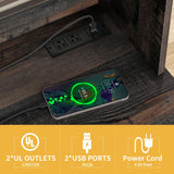 DWVO Black Bakers Rack with Power Outlet and Storage Door Cabinet 5-Tiers Kitchen Tall Microwave Stand Farmhouse Small Pantry Hutch Freestanding Thickened Counter Coffee Bar with Storage Shelves DWVO