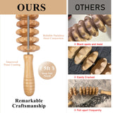 Wood Massage Roller Wood Therapy Massage Tools Cellulite Roller Muscle Roller Wooden Massager for Lymphatic Drainage, Muscle Pain Relief(Curved) Xokocli