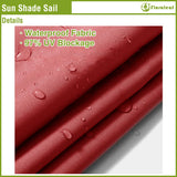 FLORALEAF Sun Shade Sail 15' X 22' Rectangular Waterproof Sun Sail UV Block Canopy for Outdoor Patio Lawn Garden Backyard, Red FLORALEAF