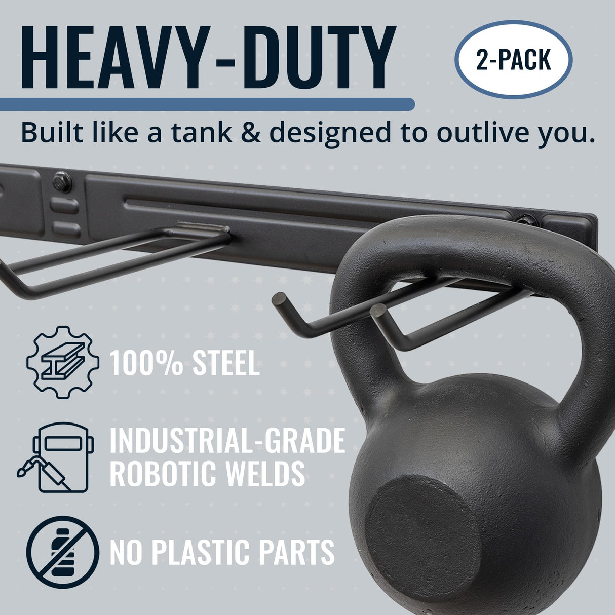 StoreYourBoard BLAT Tool Storage Rack, Garage Wall Organizer, Garden Tools, Shovels, Rakes, Brooms, Holds 250 lbs StoreYourBoard