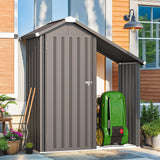 AECOJOY Outdoor Storage Cabinet Waterproof with Shelves and Lean to Open-Sided Firewood Racks, Vertical Tall Garden Storage Sheds, Garden Sheds & Outdoor Storage Cabinet Weatherproof for Patio AECOJOY