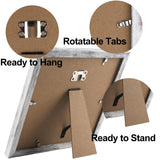 TOFOREVO 8x8 Square Picture Frames Set of 6 Distressed White Wood Grain Photo Frame for Gallery Wall Mounting or Tabletop Display TOFOREVO