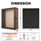 Gognlvn Pet Memorial Shadow Box with Clay Paw Print Impression Kit,Dog Wood Picture Frame Ornament as Loss Pet Keepsake and Gifts for Pet Lover Gognlvn