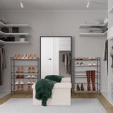 Seville Classics Cushioned Fabric Ottoman Hidden Storage Chest Footrest Chair, Padded Seat for Bedroom, Dorm, Loft, Living Room, Entryway, Hallway, White Boucle, 30" Bench Seville Classics