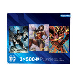 AQUARIUS - DC Comics 500 Piece Jigsaw Puzzles | Set of 3 Puzzles AQUARIUS