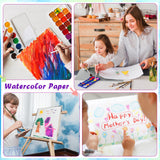 30 Sheets Watercolor Paper 5x7 Inch, 140 lb/300 GSM Cold Press Watercolor Paper Bulk, White Water Color Paper Cotton Paper for Kids Students Adults Beginners Artists Prudiut